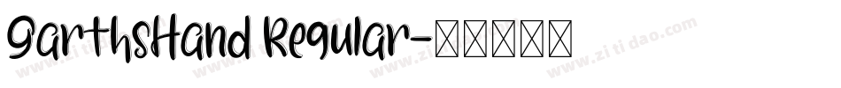 GarthsHand Regular字体转换